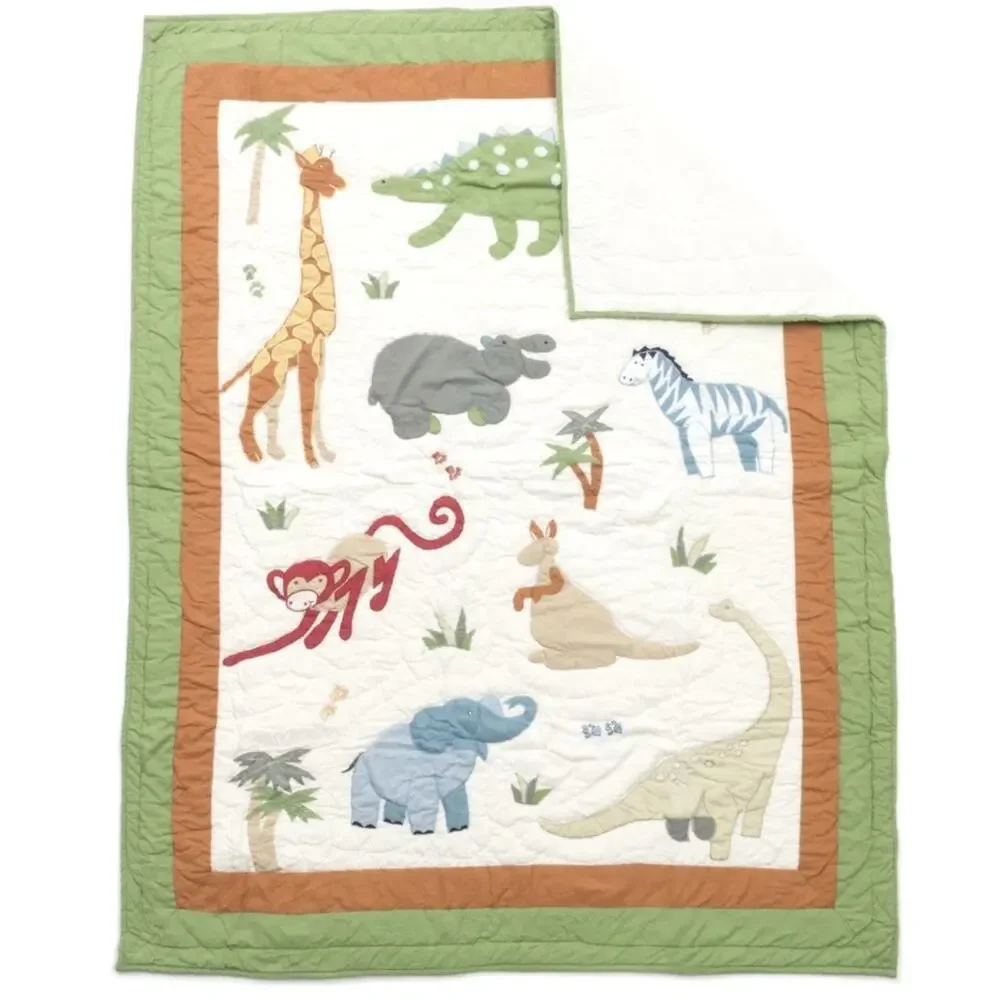Amity Home Kids baby quilt dinosaur jungle Animal Blanket 40 * 50